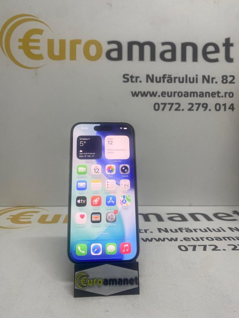 Telefon mobil Apple iPhone 16, 128GB, 5G, White, baterie 100%