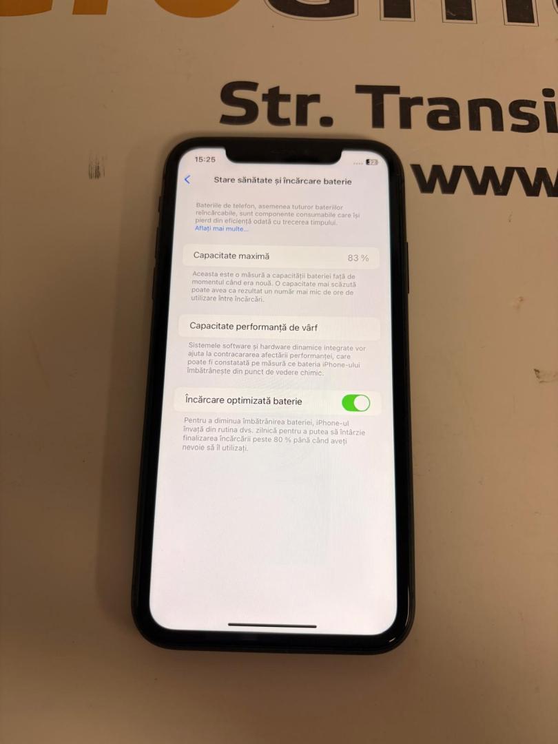 Telefon mobil Apple iPhone 11, 64GB, Black bat.83% image 2