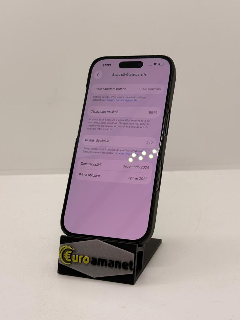 Telefon mobil Apple iPhone 16 Pro, 128GB, 5G, Black Titanium image 4