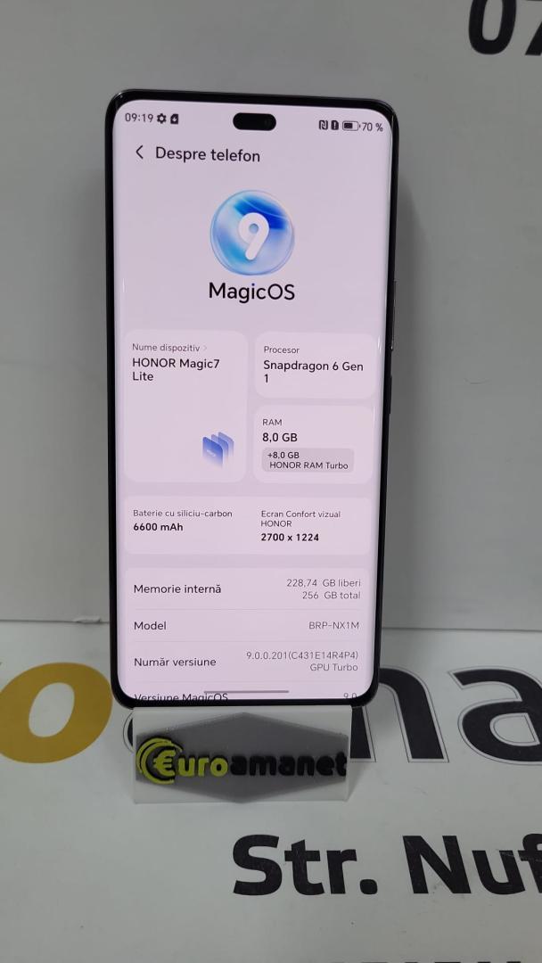 Telefon mobil HONOR Magic7 Lite, Dual SIM, 8GB RAM, 256GB, Titanium Purple image 4