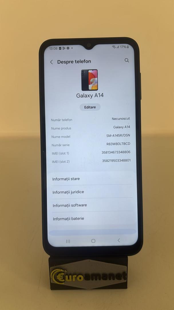 Telefon mobil Samsung Galaxy A14, Dual SIM, 4GB RAM, 64GB image 3