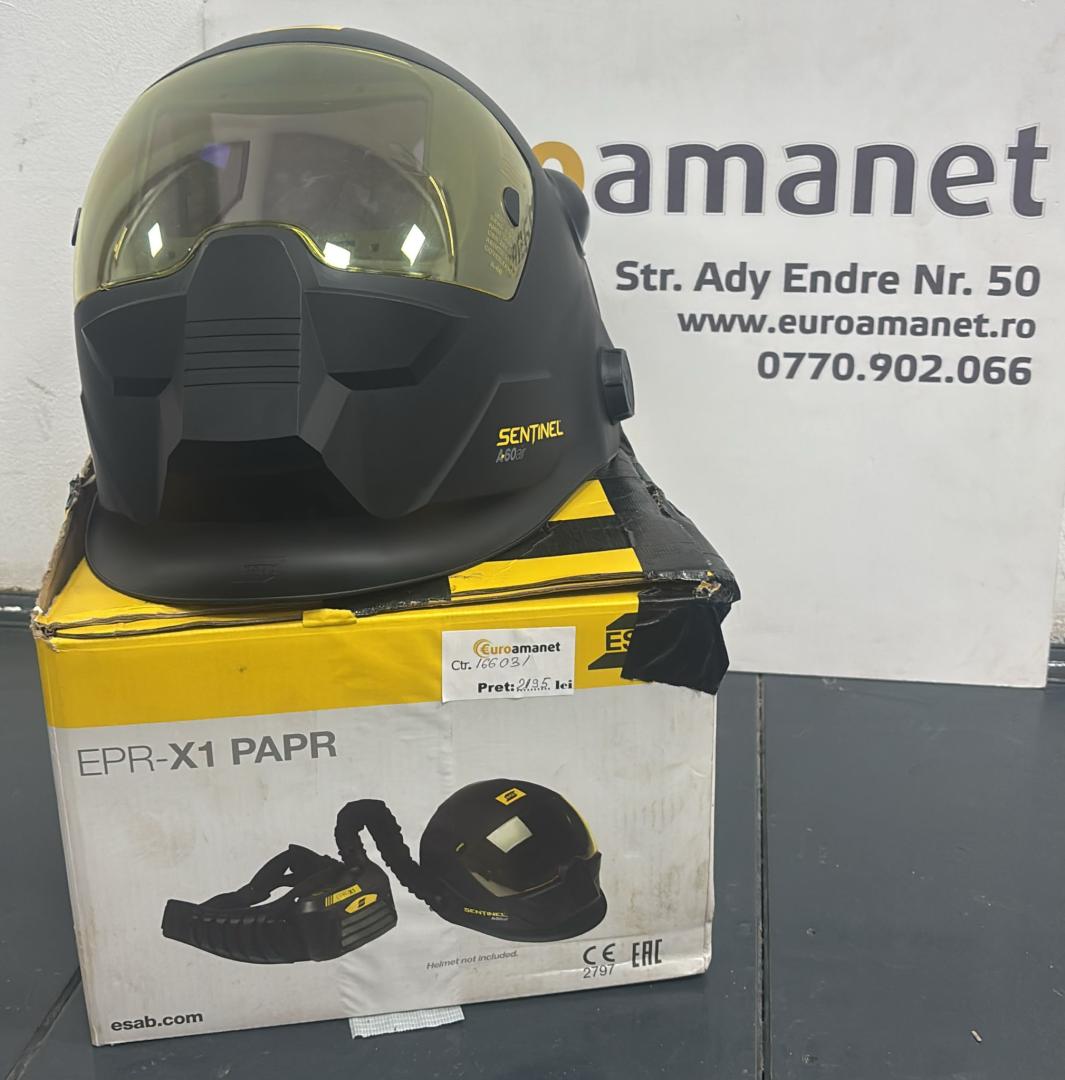 Sistem PAPR ESAB EPR-X1, protecție respiratorie, flux aer reglabil 170-220 l/min, filtru HEPA P3 image 2