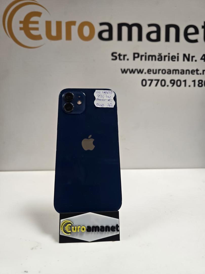 Telefon mobil Apple iPhone 12, 64GB, 5G Albastru Baterie 76%