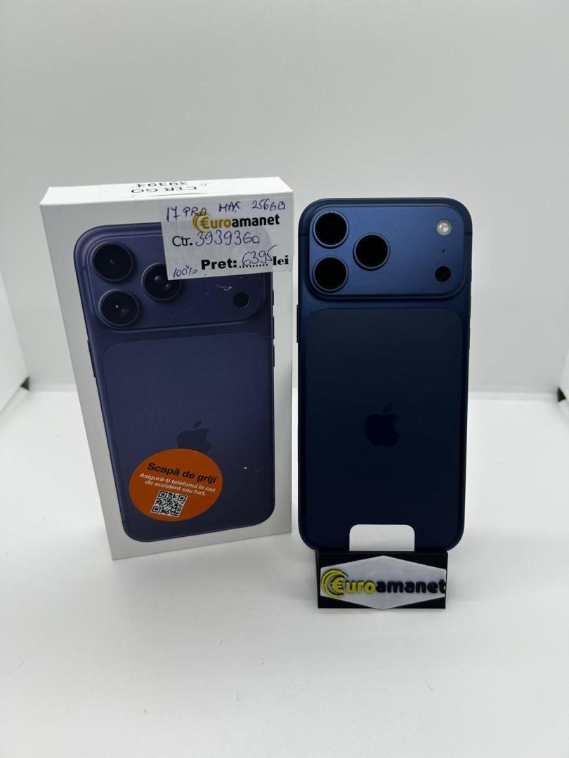 Telefon Apple iPhone 17 Pro Max, 256GB, 5G, Deep Blue nou
