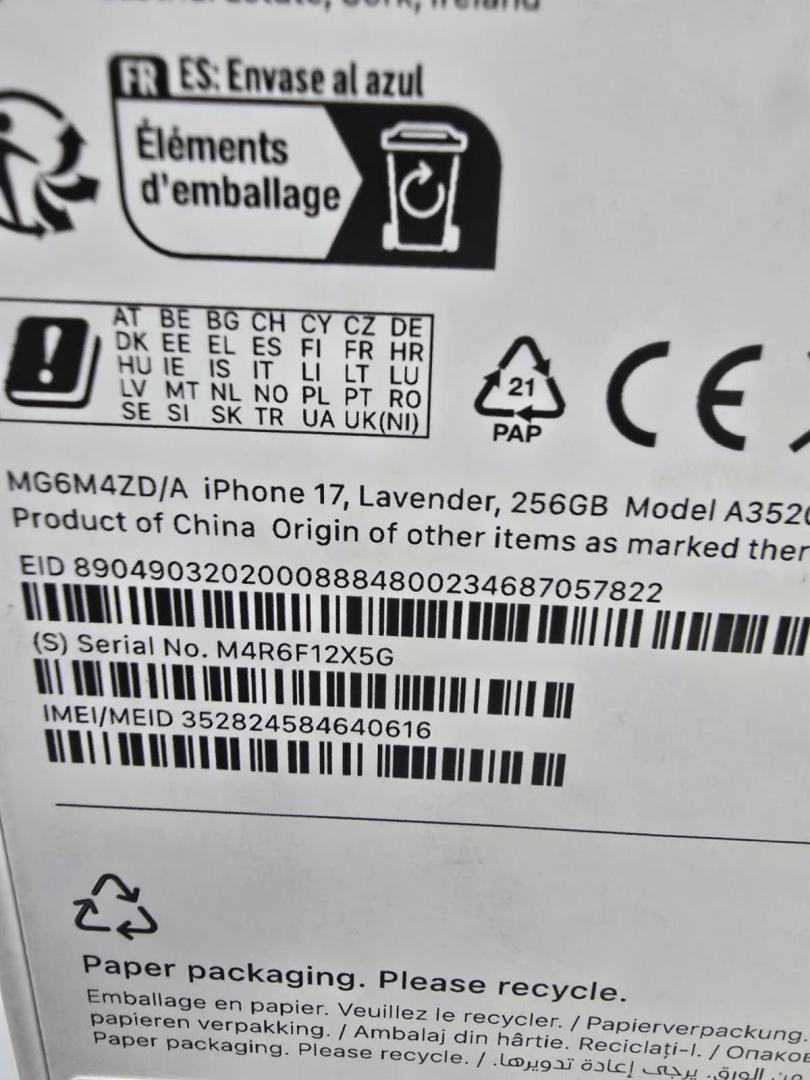Telefon mobil Apple iPhone 17, 256GB, 5G, Lavender image 3