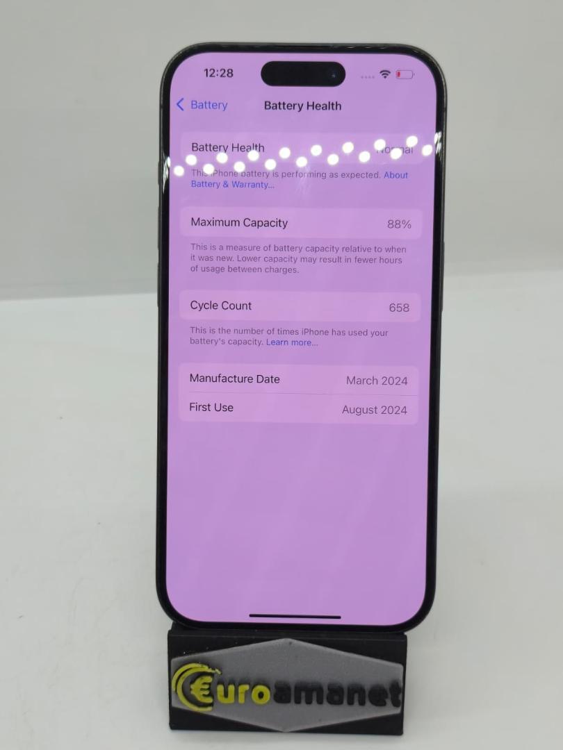 Telefon mobil Apple iPhone 15 Pro, 128GB, 5G, Black Titanium image 3