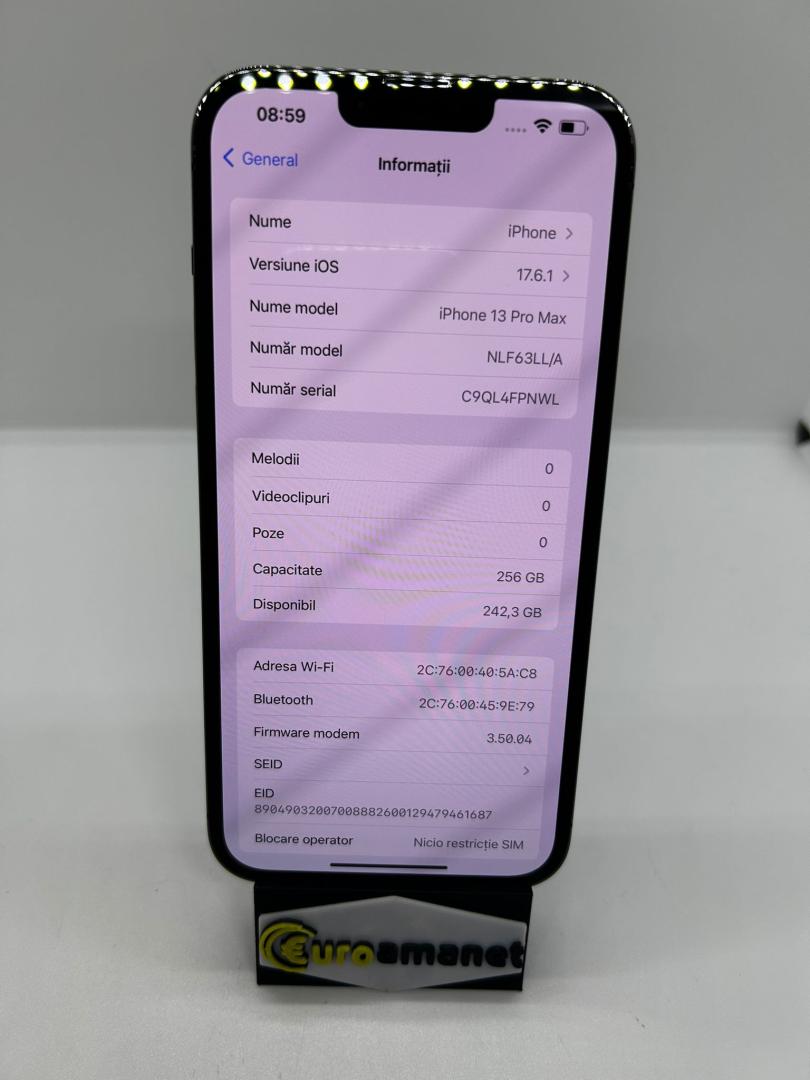 Apple iPhone 13 Pro Max, 256GB, 5G, Graphite, 90% baterie image 1