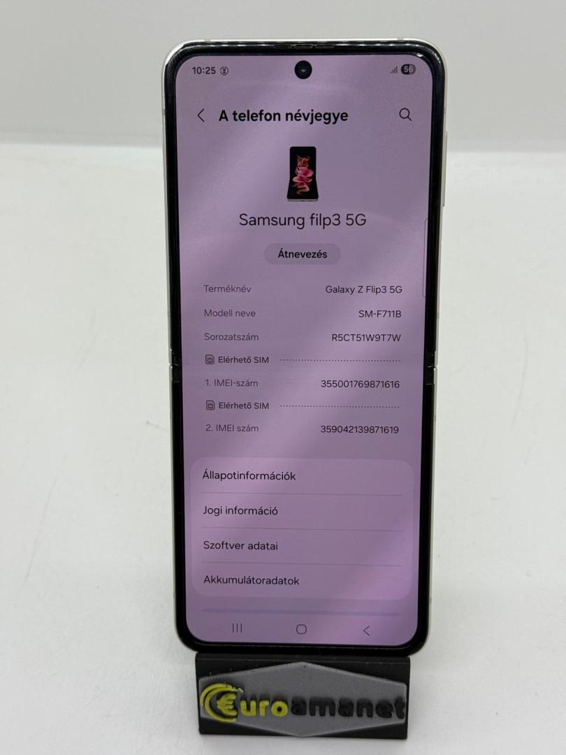 Telefon mobil Samsung Galaxy Z Flip3, 8GB RAM, 128GB, 5G, CREAM image 3
