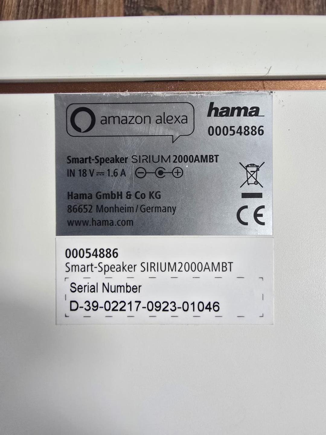 Boxa inteligenta Hama SIRIUM2000AMBT, Control Voce Alexa, Bluetooth, alb image 3