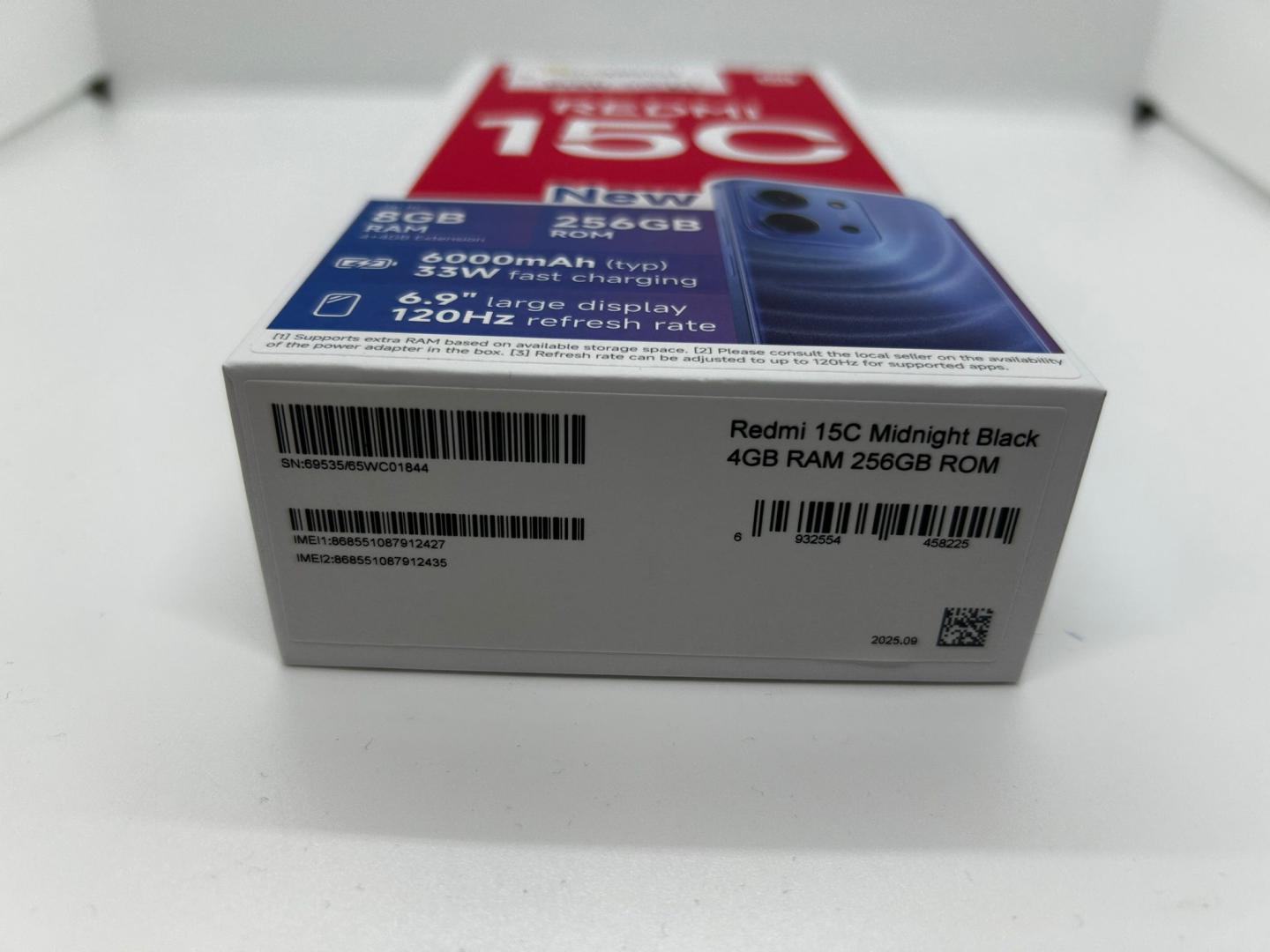 Xiaomi Redmi 15, 8GB RAM, 256GB, 5G, Midnight Black - SIGILAT image 1