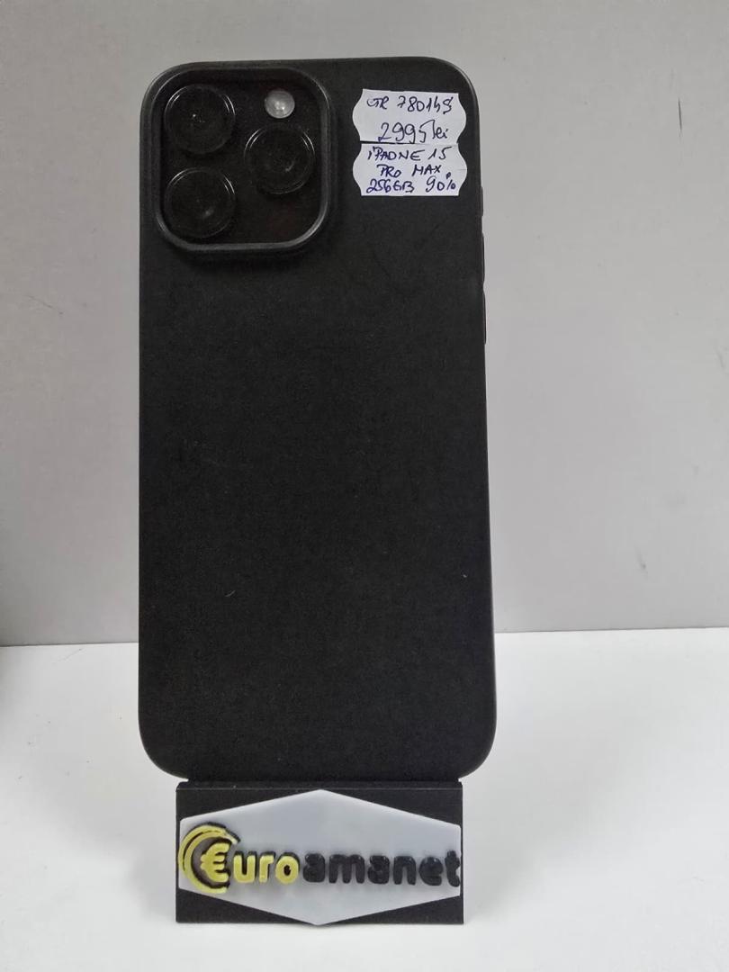 Telefon mobil Apple iPhone 15 Pro Max, 256GB, 5G, Black Titanium,90% bat. image 1