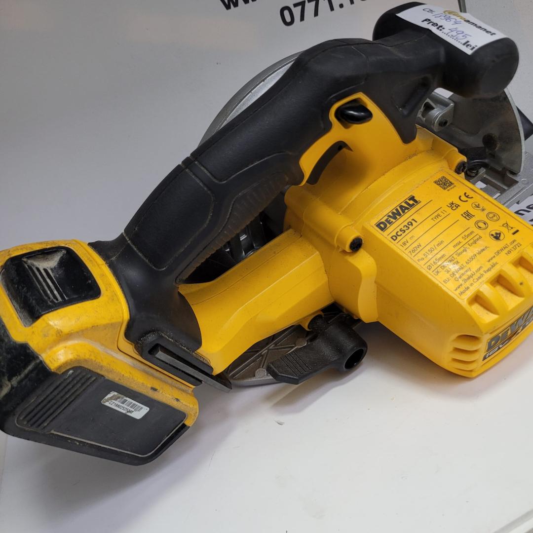 Fierastrau circular profesional pe acumulator DeWALT DCS391N, 18 V XR, diametru disc 165 mm image 3