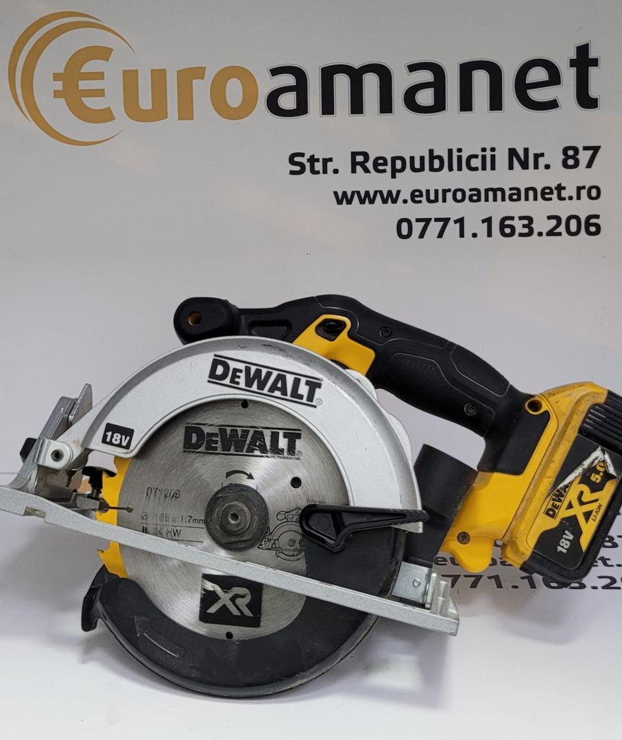 Fierastrau circular profesional pe acumulator DeWALT DCS391N, 18 V XR, diametru disc 165 mm
