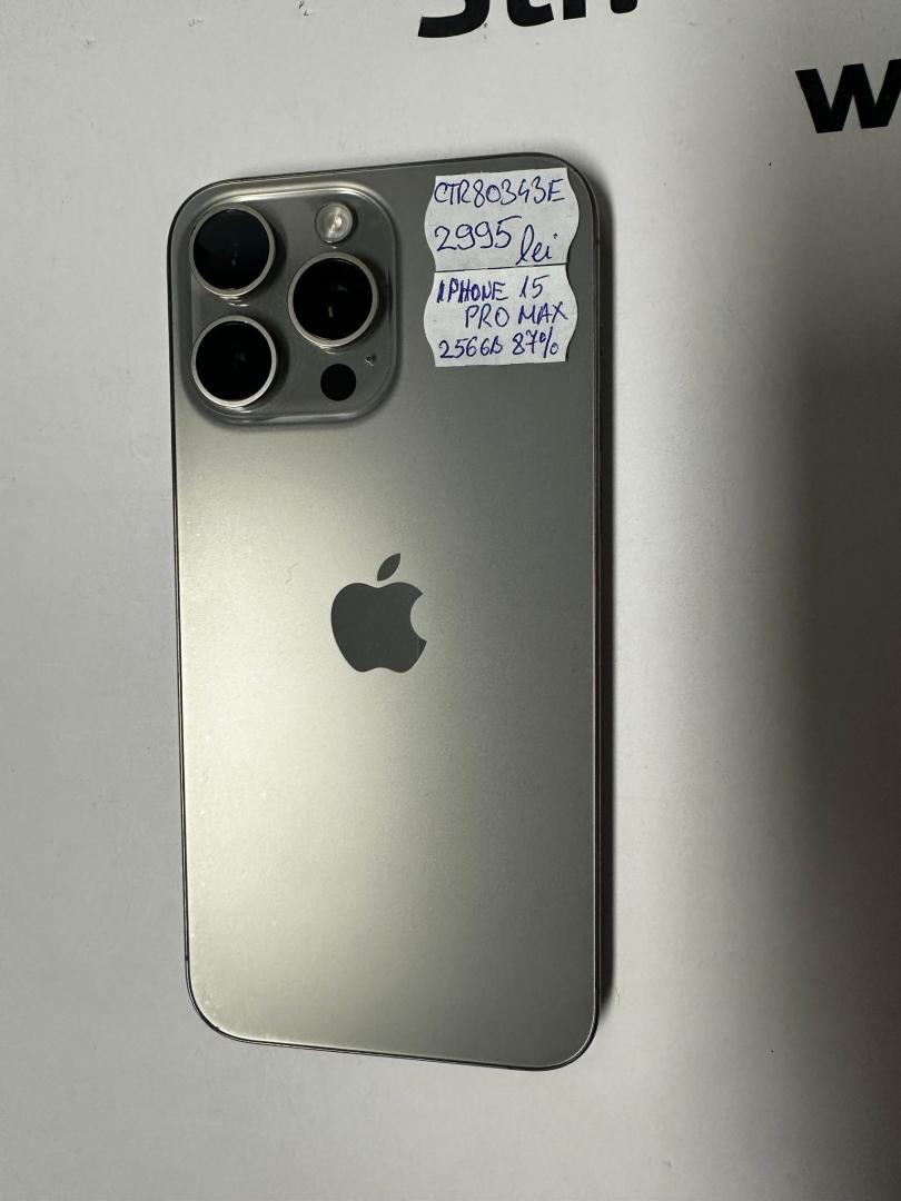 Iphone 15 Pro Max, 256GB, Bat.87% image 1