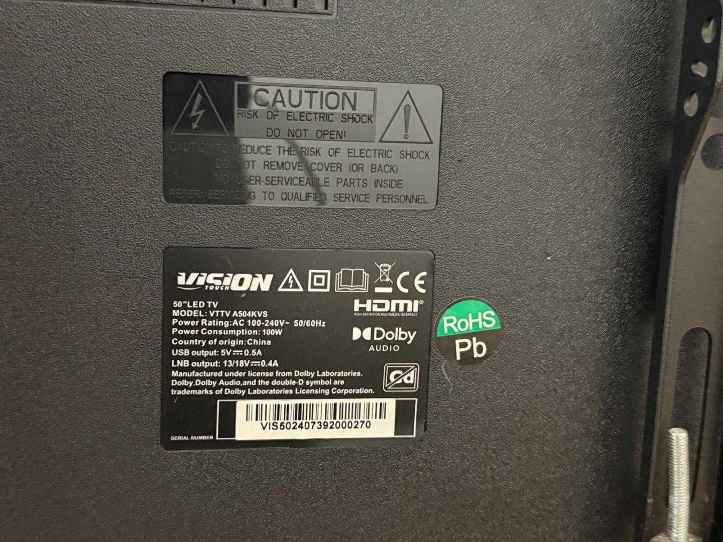 Televizor Smart LED Vision Touch VTTV A504KVS, 126 cm, Ultra HD 4K, Clasa E image 1