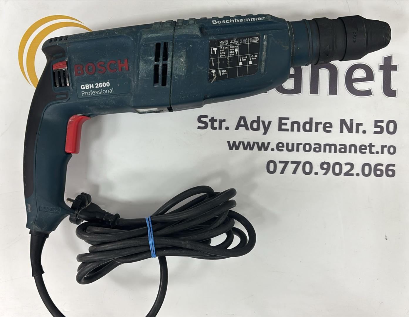 Ciocan rotopercutor cu 3 functii, Bosch Professional GBH 2600, 720 W