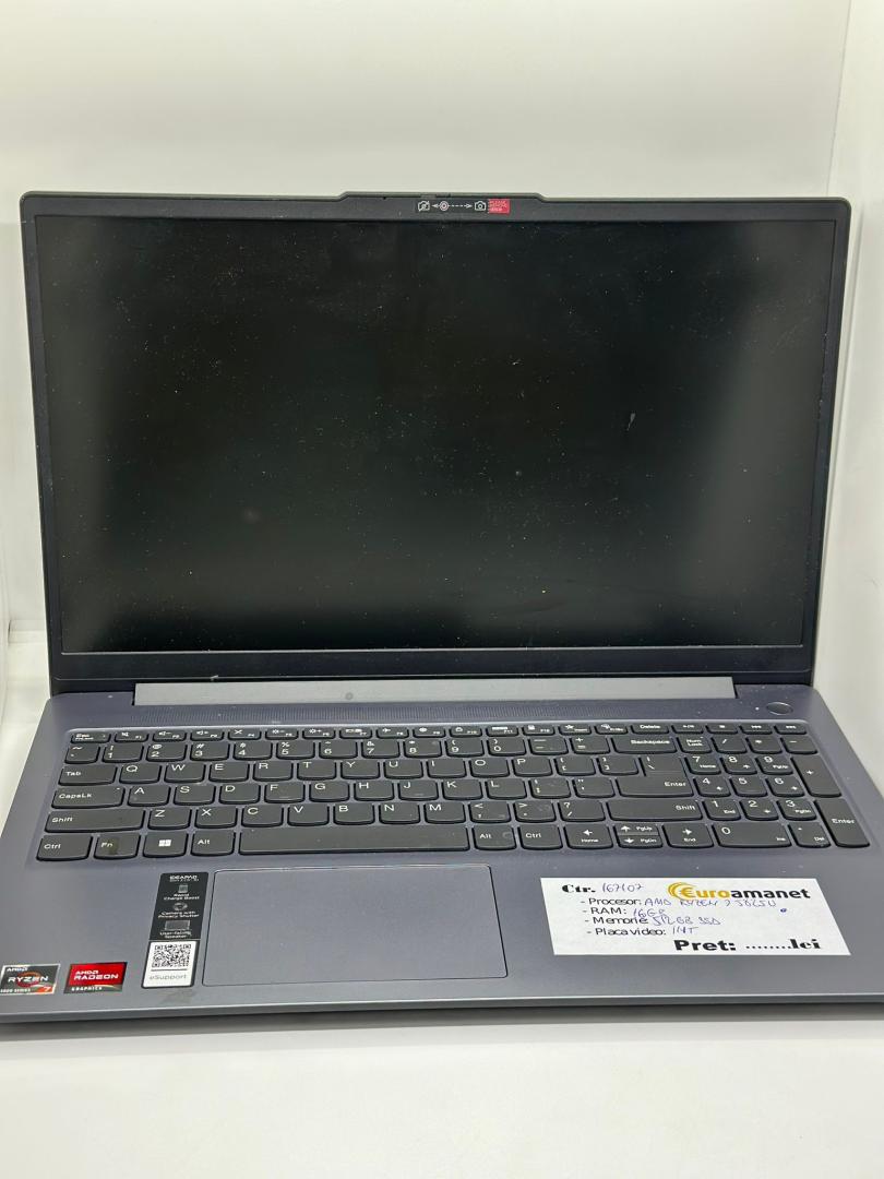 Laptop LENOVO IdeaPad Slim 3 15ABR8, AMD Ryzen 7 5825U, 16GB, 512GB