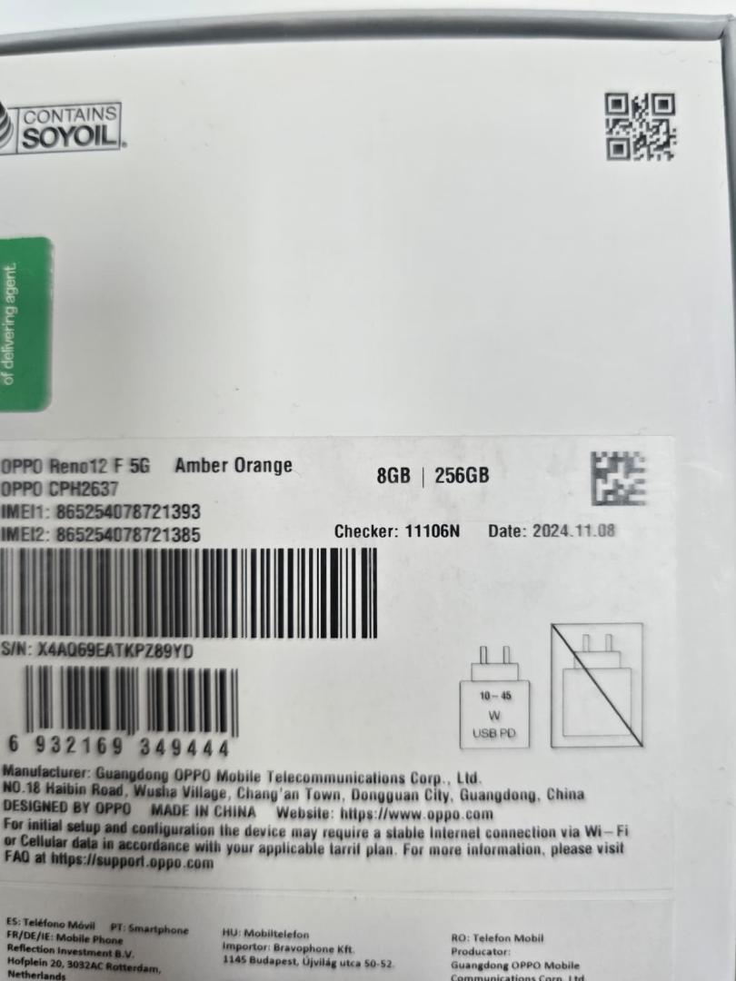 Telefon mobil Oppo Reno12 F, 8GB RAM, 256GB, 5G, Amber Orange image 3