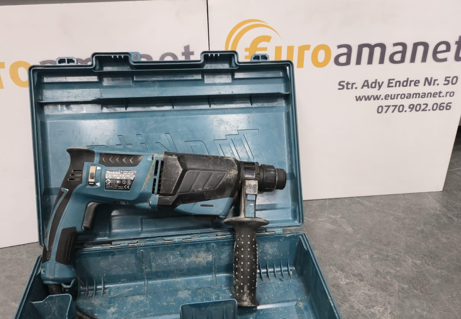 Ciocan rotopercutor Makita SDS Plus HR2630, 800 W, 1200 RPM, 4600 PPM, 65 mm diametru maxim de gaurire