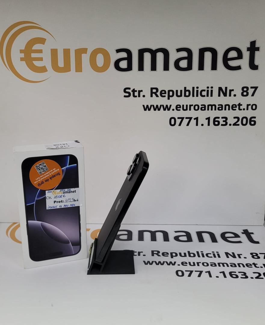 Telefon mobil Apple iPhone 16 Pro Max, 256GB, 5G, Black Titanium image 2