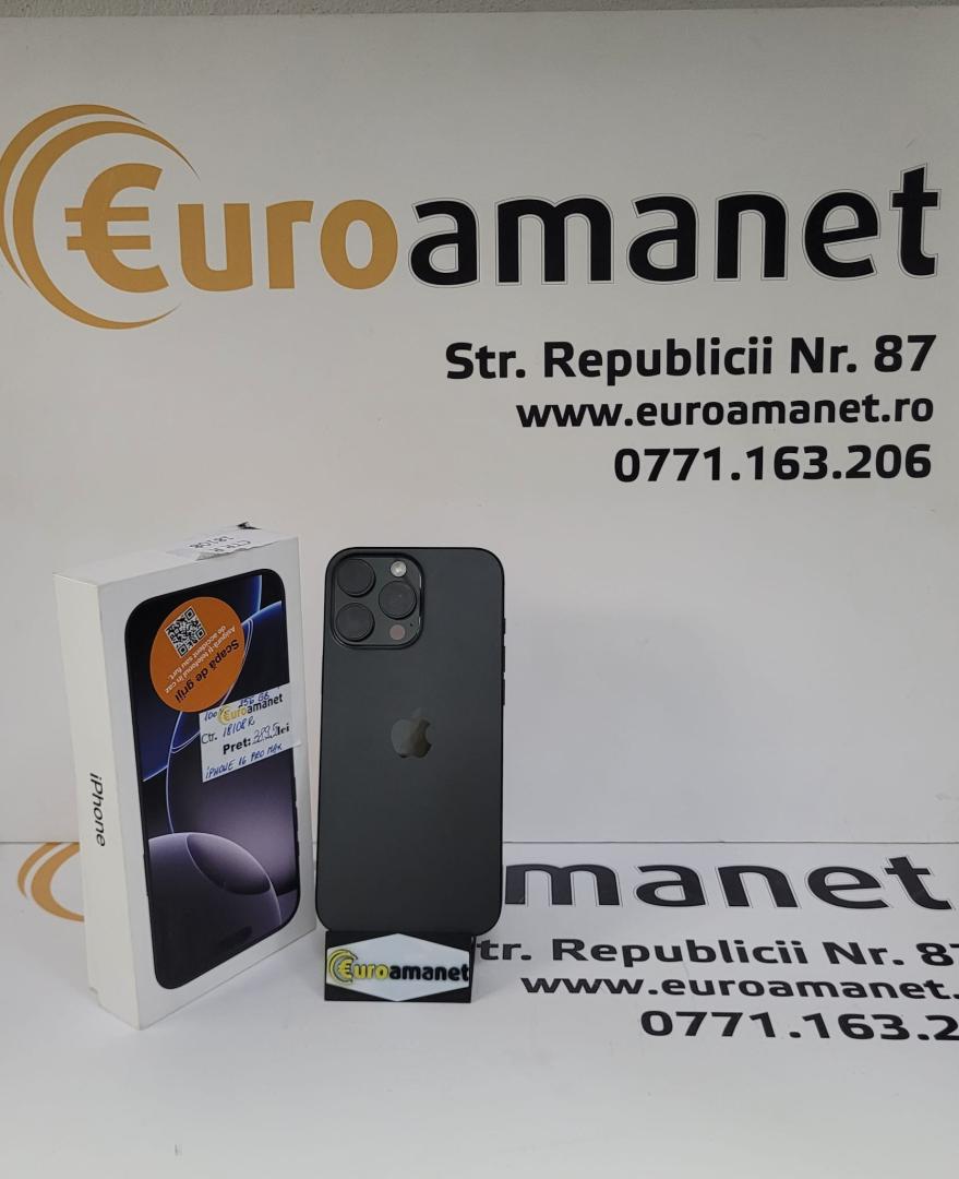 Telefon mobil Apple iPhone 16 Pro Max, 256GB, 5G, Black Titanium image 1