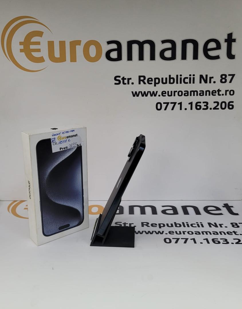 Telefon mobil Apple iPhone 15 Pro Max, 1TB, 5G, Black Titanium image 2