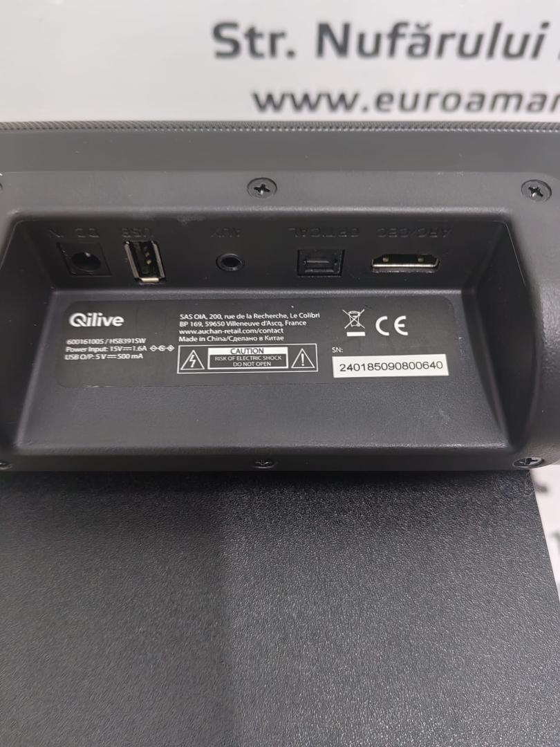 Soundbar cu subwoofer Qilive Q. 1106, 200 W, Bluetooth, negru image 3