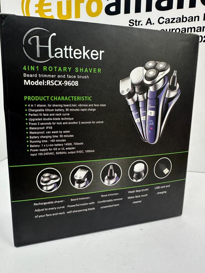 Aparat de ras rotativ Hatteker 4 în 1 image 2