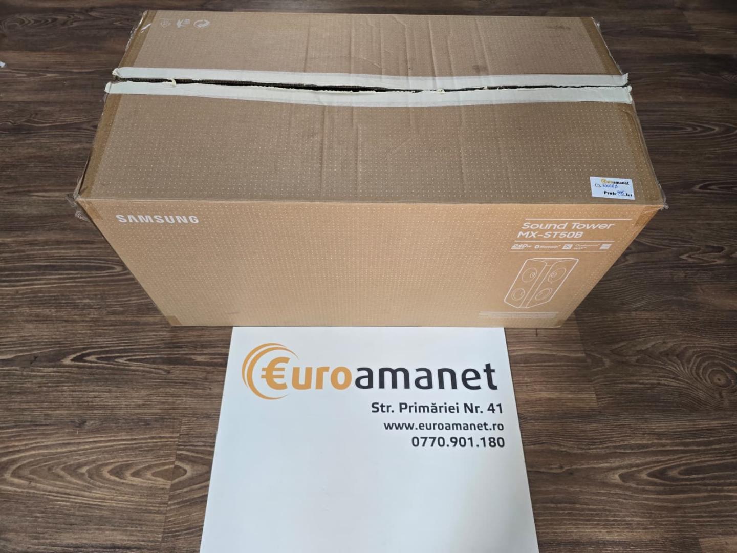 Sistem audio portabil Samsung MX-ST50B, Bass booster, 240 W, Blueetooth , USB, IPX 5, Negru