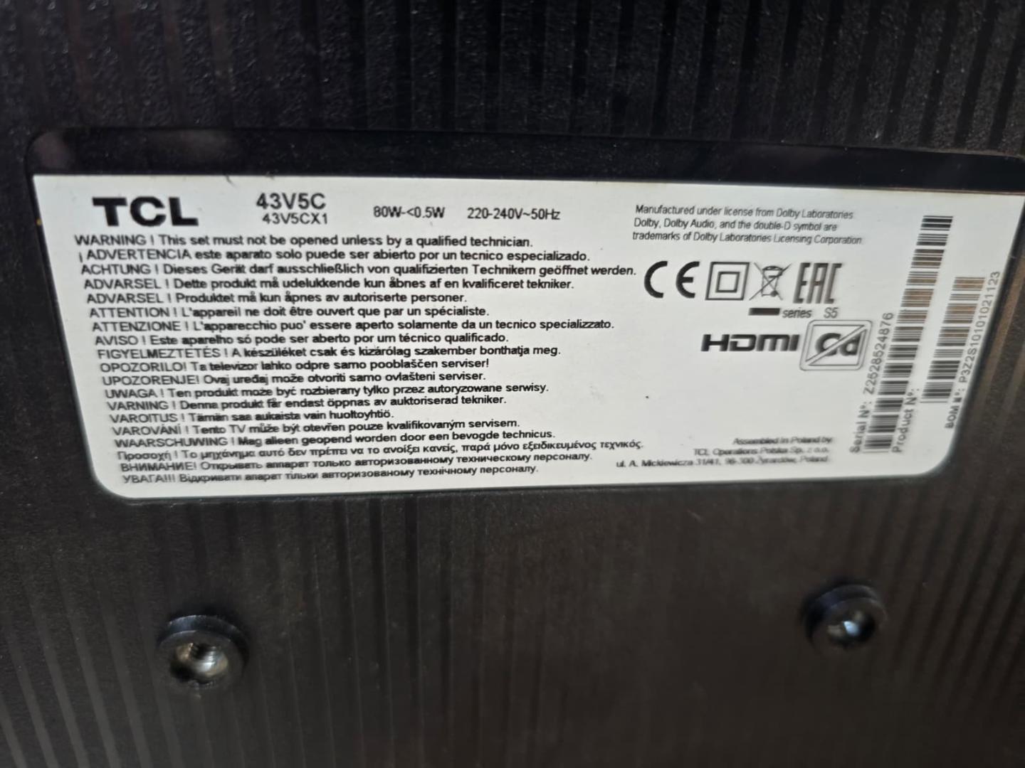 Televizor Smart TCL 43V5C QLED 43", Full HD, 109.2cm, Design Subțire image 2