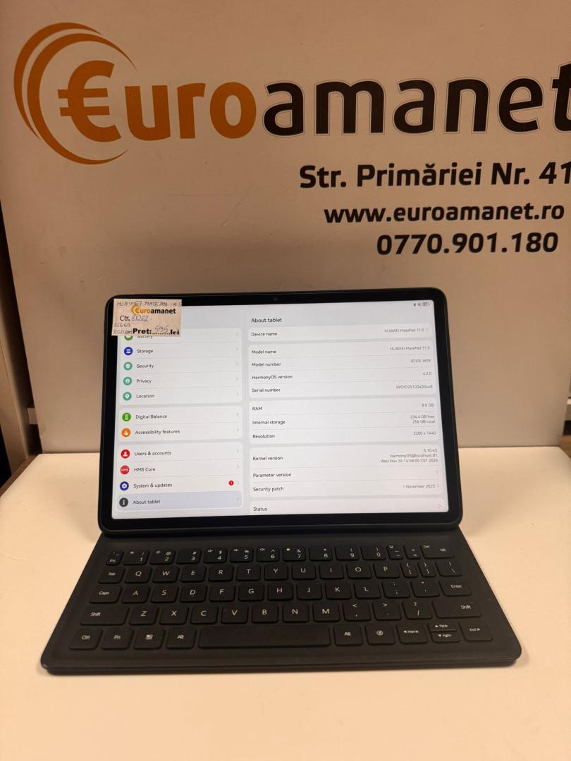 Tableta Huawei MatePad, 11.5", 8GB RAM, 256GB, WiFi, Space Gray image 1