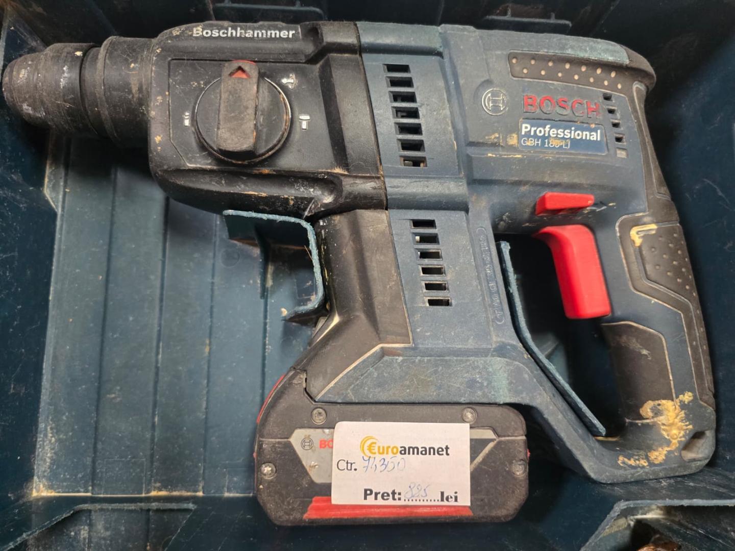 Ciocan rotopercutor BOSCH GBH 180-LI, SDS-Plus image 1