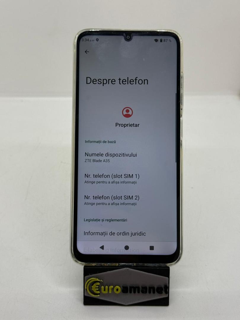 Telefon mobil ZTE Blade A35, Dual SIM, 2GB RAM, 64GB, 4G, Starry Black image 2