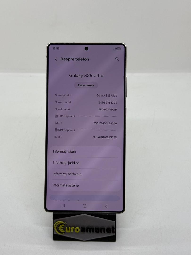 Telefon mobil Samsung Galaxy S25 Ultra, Dual SIM, 12GB RAM, 256GB, 5G, Jetblack image 2