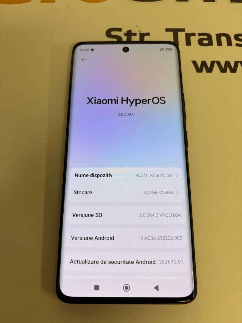 Telefon Xiaomi Redmi Note 15, 8GB RAM, 256GB, 5G, Black image 3