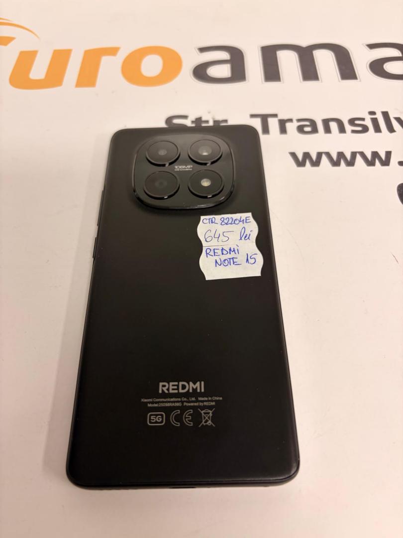 Telefon Xiaomi Redmi Note 15, 8GB RAM, 256GB, 5G, Black image 1