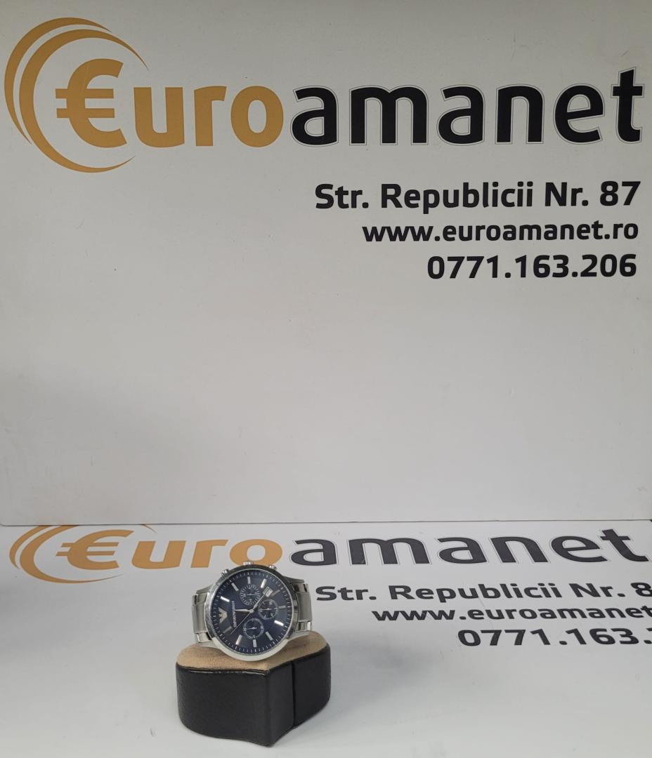 Emporio Armani Ceas cronograf argintiu