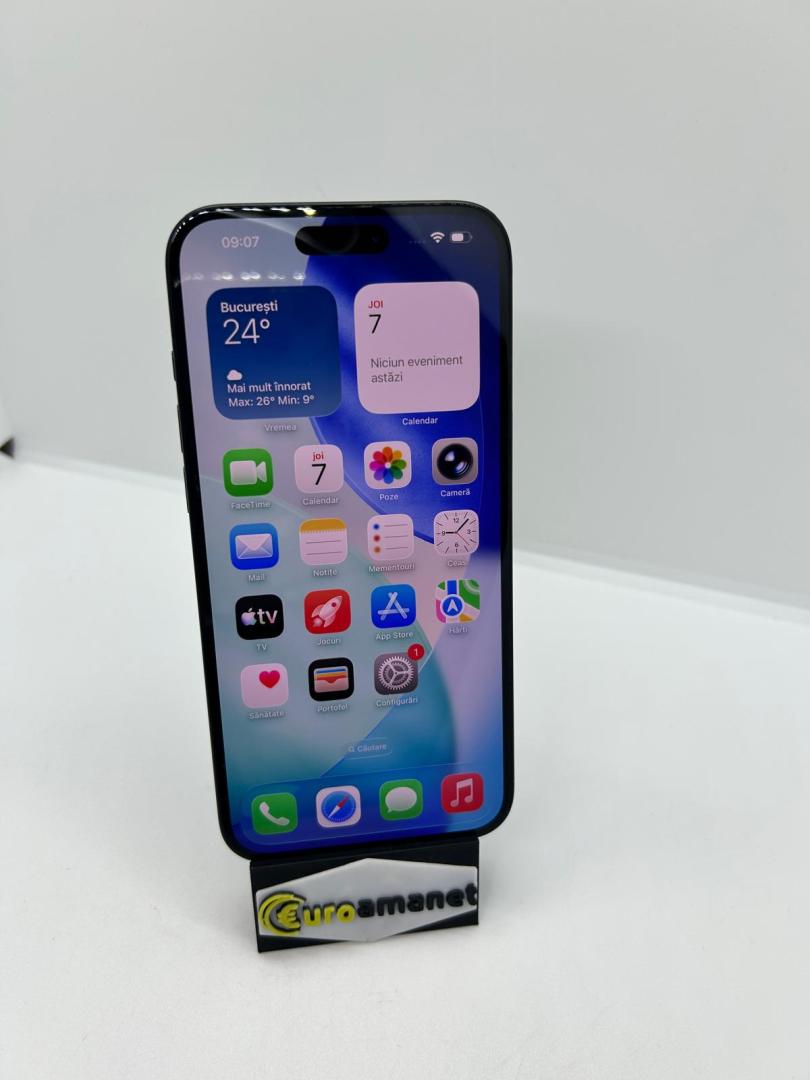 Telefon mobil Apple iPhone 16 Plus, 128GB, 5G, Black