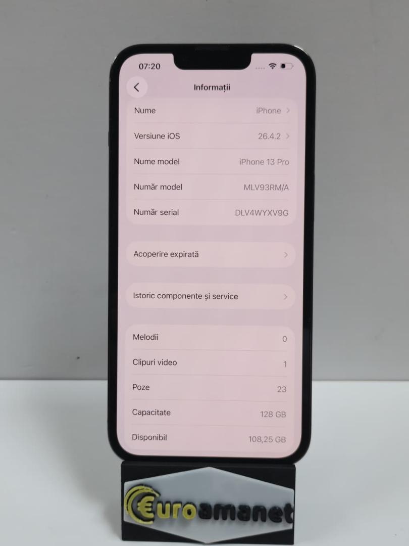 Telefon mobil Apple iPhone 13 Pro, 128GB, 5G, Graphite image 2