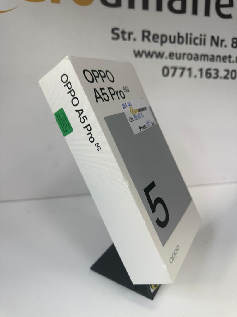 Telefon mobil OPPO A5 Pro, Dual SIM, 8GB RAM, 256GB, 5G, Black Brown image 2