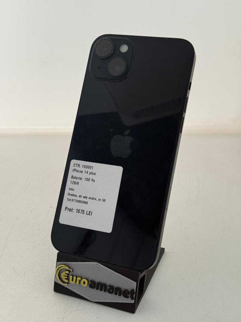 Telefon mobil Apple iPhone 14 Plus, 128GB, 5G, Midnight image 1