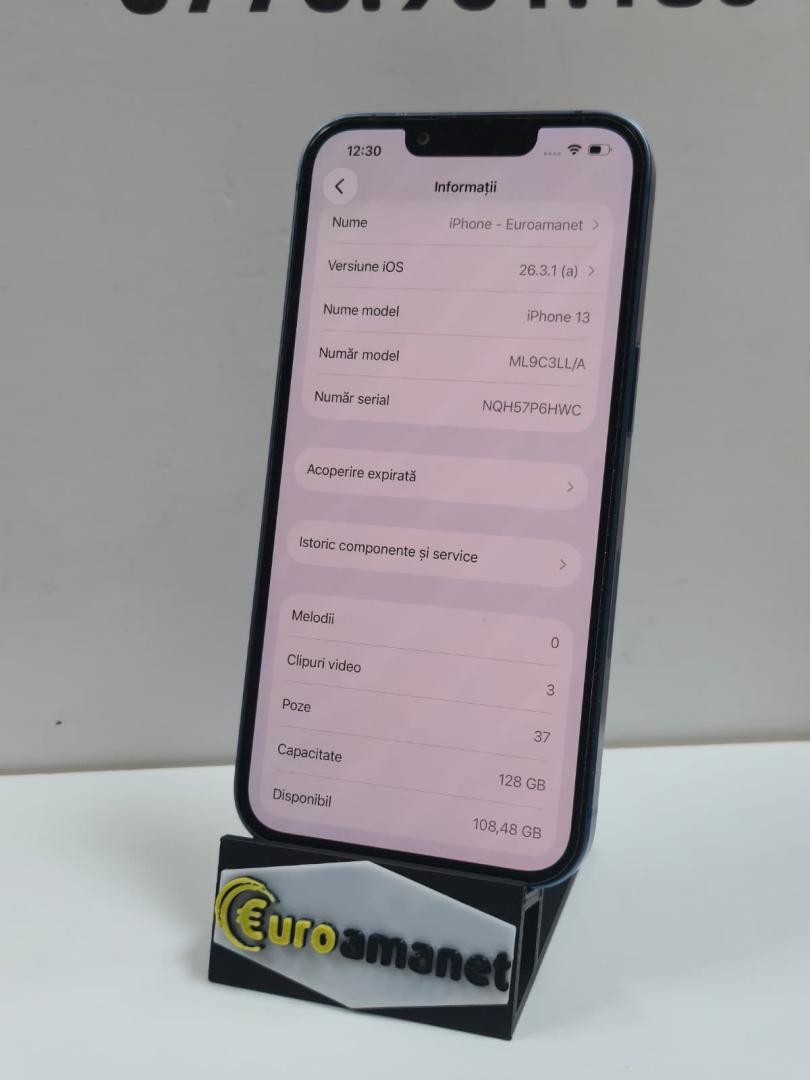 Telefon mobil Apple iPhone 13, 128GB, 5G, Blue image 3