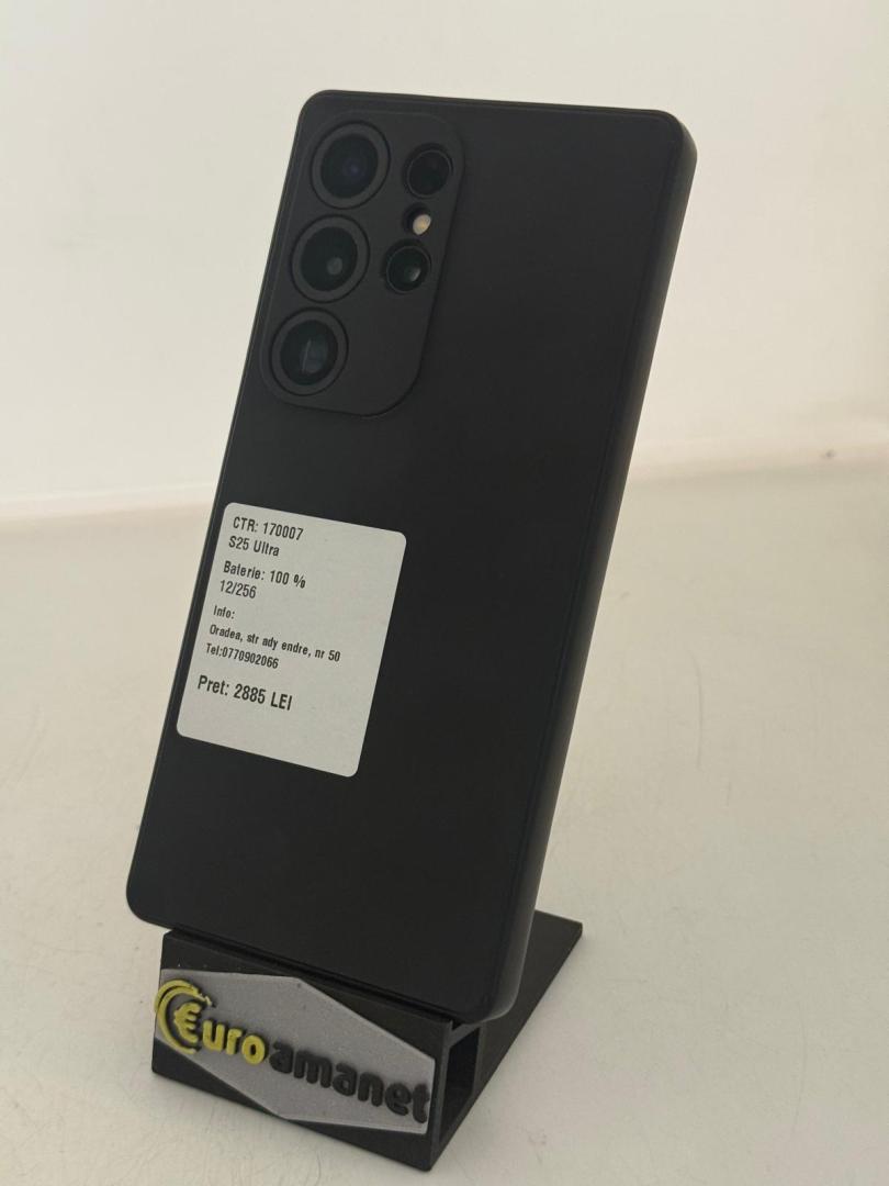 Telefon mobil Samsung Galaxy S25 Ultra, Dual SIM, 12GB RAM, 256GB, 5G, Titanium Black image 1