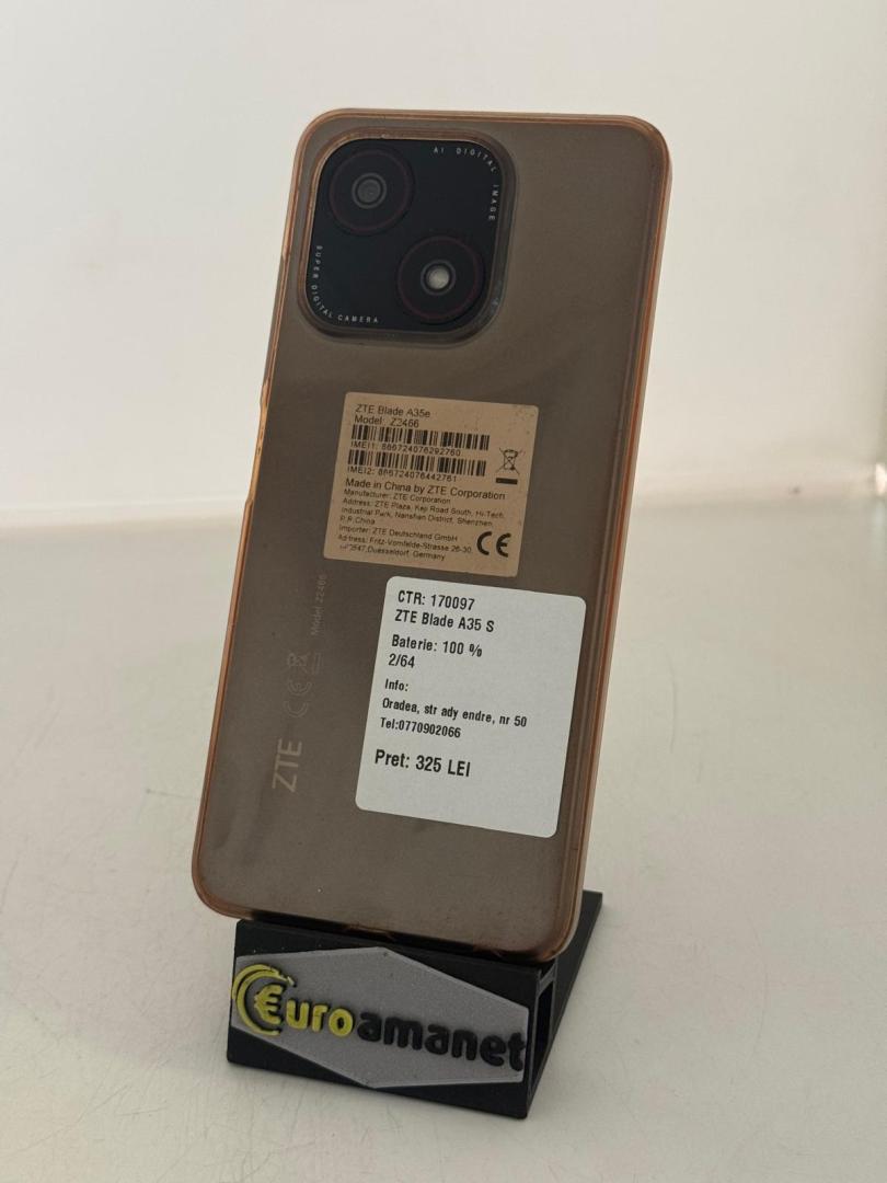 Telefon mobil ZTE Blade A35e, Dual SIM, 2GB, 64GB, 4G image 1
