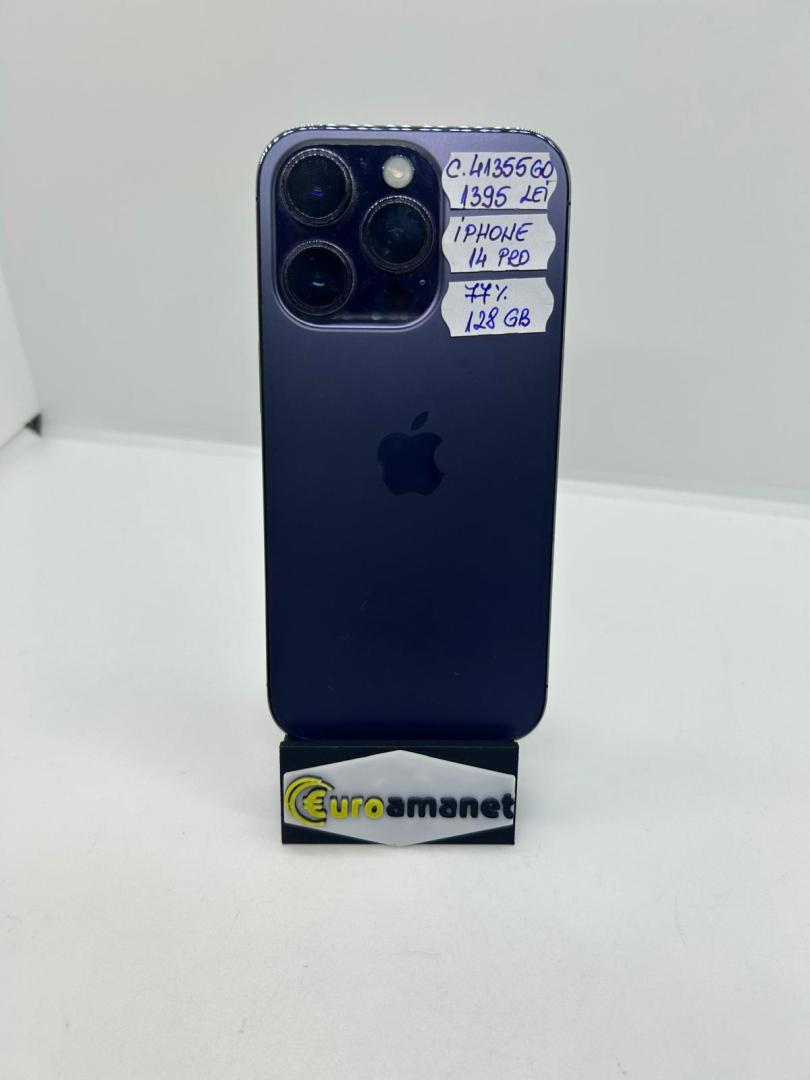 Telefon mobil Apple iPhone 14 Pro, 128GB, 5G, Deep Purple