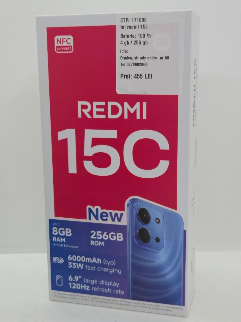 Telefon mobil Xiaomi Redmi 15C, 4GB RAM, 256GB, 4G