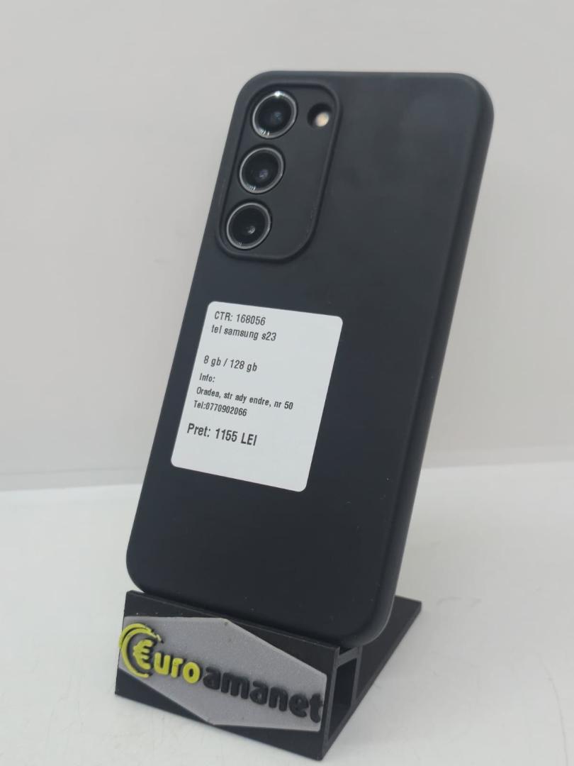 Telefon mobil Samsung Galaxy S23, Dual SIM, 8GB RAM, 128GB, 5G, Phantom Black