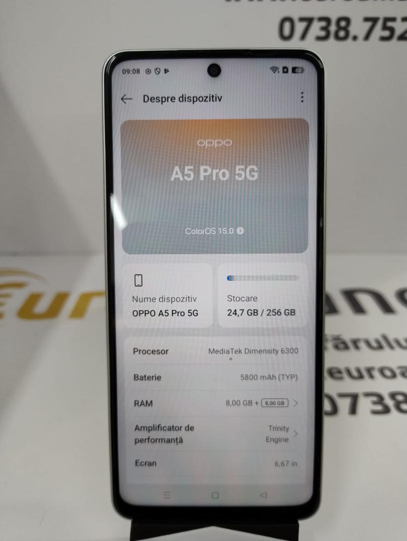 Telefon mobil OPPO A5 Pro, 256GB, 8GB RAM, 5G ,VERDE image 3