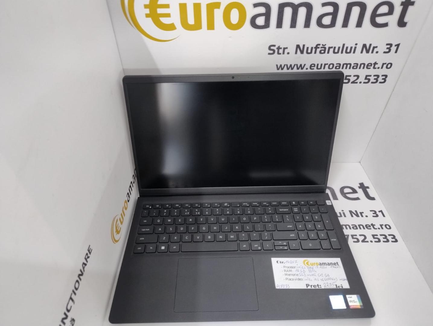 Laptop DELL 15.6'' Vostro 3520, FHD 120 Hz, Procesor Intel® Core™ i7-1255U,
