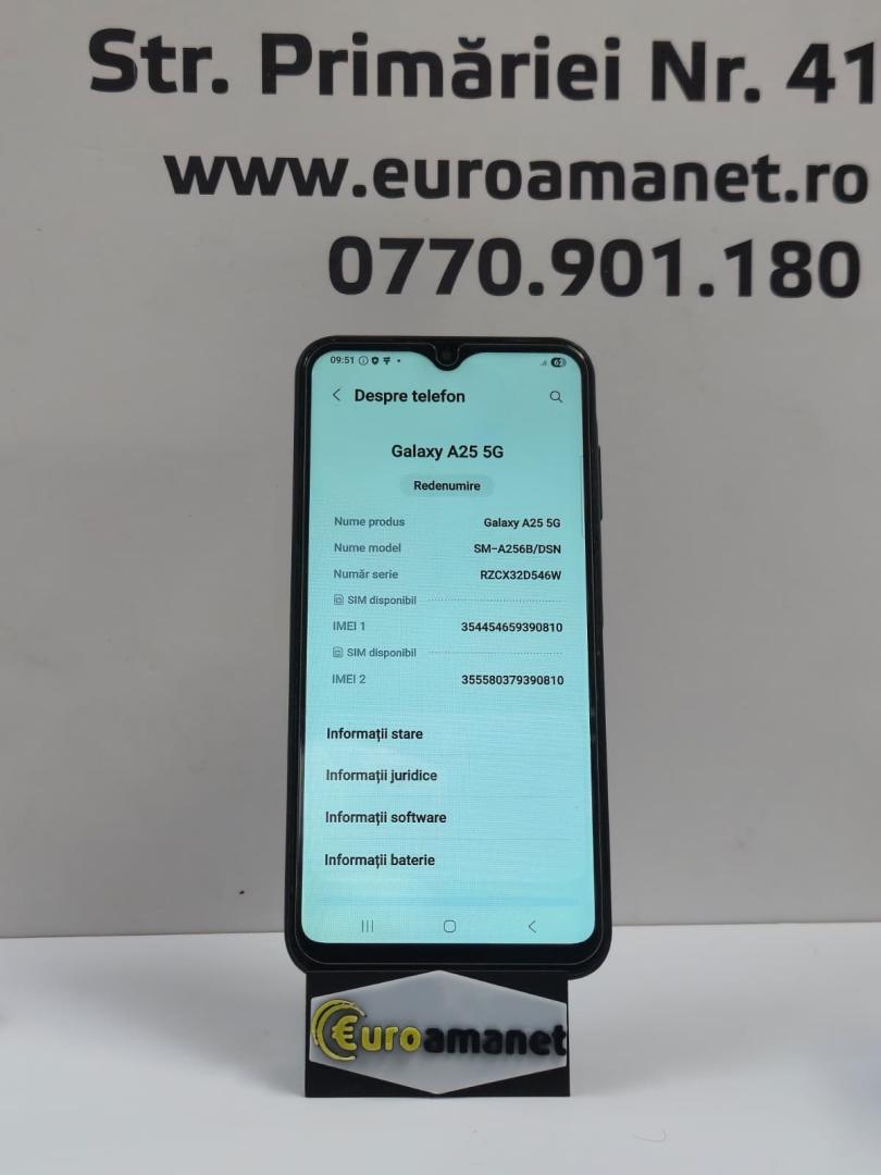 Telefon mobil Samsung Galaxy A25, Dual SIM, 6GB RAM, 128GB, 5G, Blue Black image 3